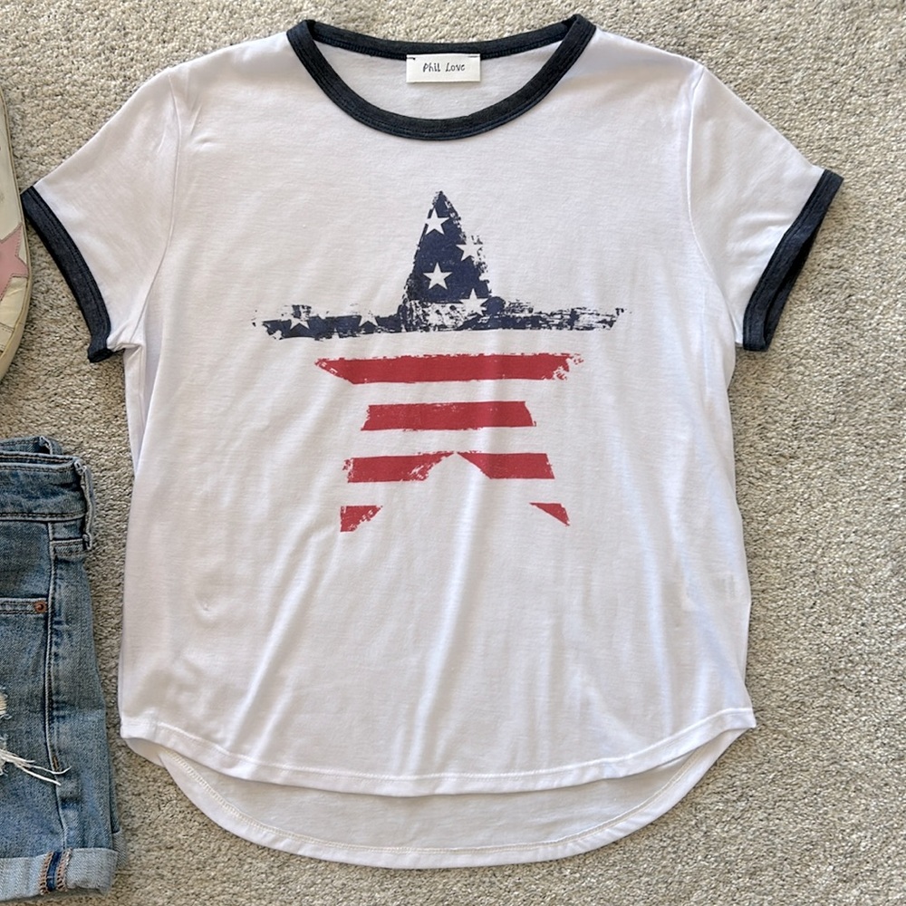 American Flag Short Sleeve Tee - Picture 3 of 7